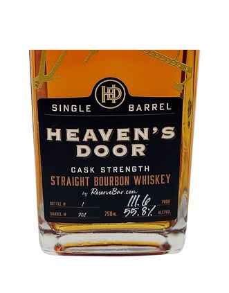 Heaven's Door Cask Strength Straight Bourbon by ReserveBar (limited edition) and Dartington Bar Excellence Whisky Rocks Glasses, , main_image_2