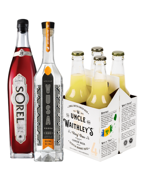 Vusa African Vodka, Uncle Waithley's Ginger Beer & Sorel Liqueur Bundle, , main_image