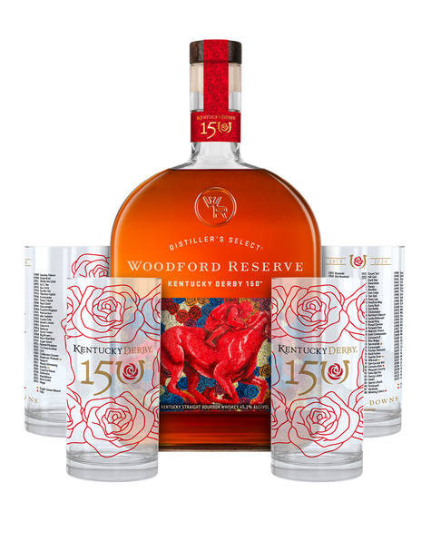 Woodford Reserve® 2024 Kentucky Derby® 150 Bottle with 2024 Kentucky Derby Mint Julep Glasses, , main_image
