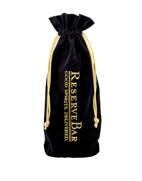 ReserveBar Black Velvet Drawstring Bottle Bag - Main