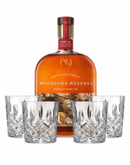Woodford Reserve 2022 Kentucky Derby 148 Bottle With 4 Markham Marquis By Waterford Double Old Fashioned Glasses, , main_image