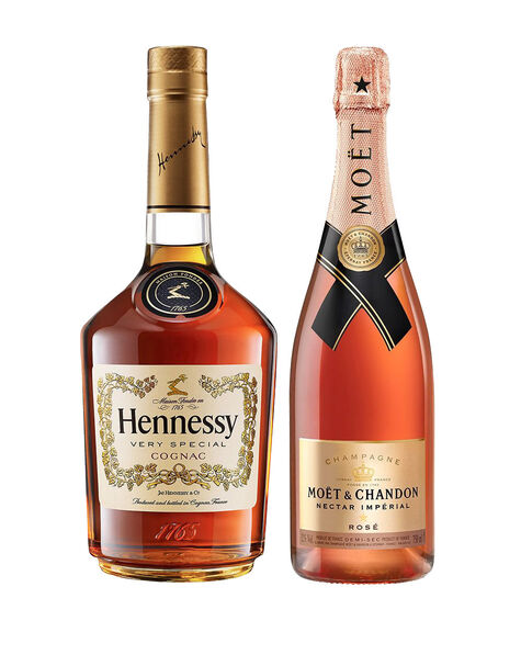 Moet & Chandon Rose & Hennessy VSOP Cognac Combo Package 750ml
