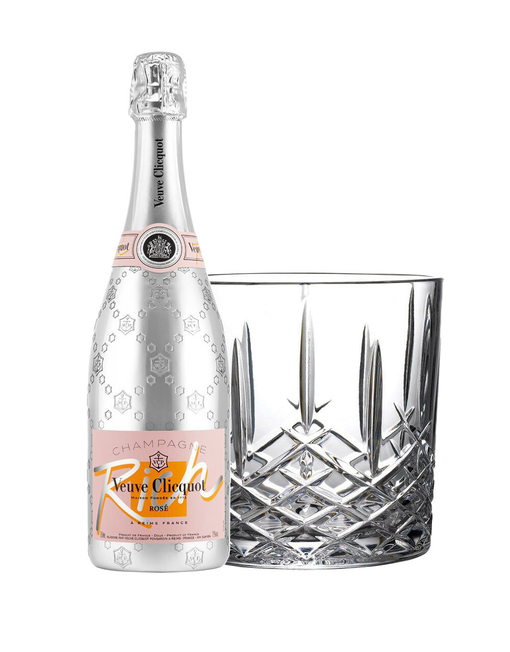 Veuve Clicquot Rich Rosé with Waterford Markham Champagne Chiller, , main_image