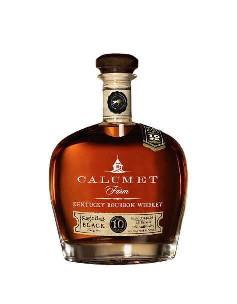 Calumet Farm 10 Year Old Single Rack Black Kentucky Bourbon Whiskey ...
