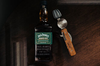 Jack Daniel's Bonded Rye Whiskey With Multi-Use Bartender Tool - Lifestyle