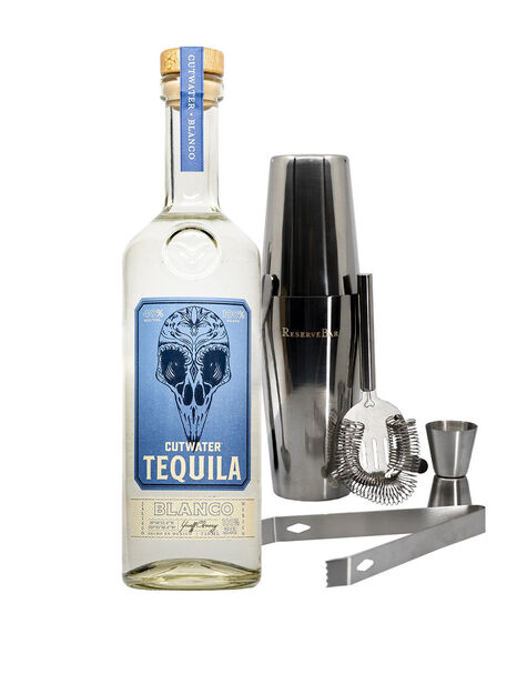 Cutwater Tequila Blanco with ReserveBar Premium Boston Shaker Set, , main_image