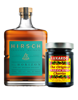 Hirsch The Horizon Straight Bourbon Whiskey with Luxardo Original Maraschino Cherries, , main_image