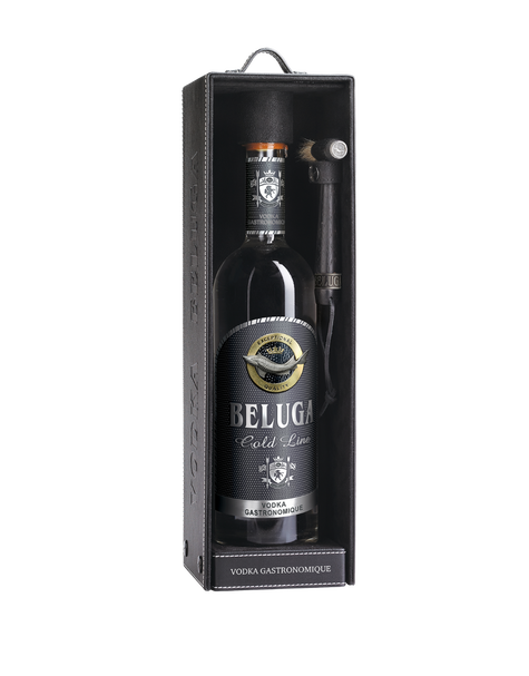 Beluga Gold Line Vodka in Leather Gift Pack, , main_image
