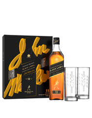 Johnnie Walker Black Label Blended Scotch Whisky with Two Highball Glasses, , main_image