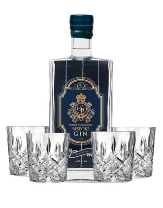 HH Bespoke Gin with Markham Marquis by Waterford Double Old Fashioned Glasses - Main
