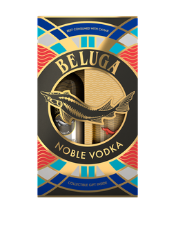 Beluga Noble Vodka and Rocks Glass with Color Fish Gift Set, , main_image