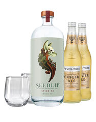 Seedlip Spice 94 with Fever-Tree Ginger Ale and ReserveBar Bar Tumbler, , main_image