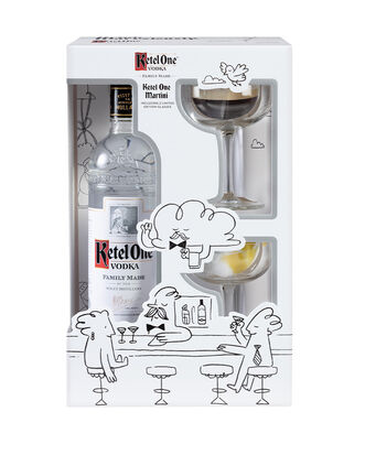 Ketel One Vodka with Two Limited Edition Martini Glasses, , main_image_2