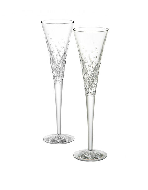 Waterford Wishes "Happy Celebrations" Toasting Flute Pair, , main_image