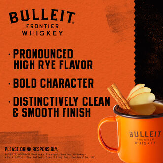 Bulleit Bourbon Whiskey with Two Branded Ceramic Mugs - Attributes