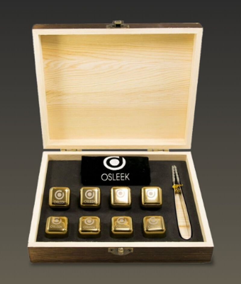 Osleek Gold Edition Whiskey Stone Set