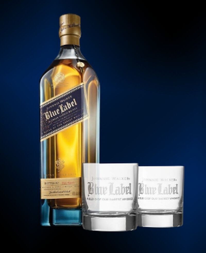 Johnnie Walker Blue Label® with Rolf On the Rocks Glasses Featuring Johnnie Walker Blue Label Logo
