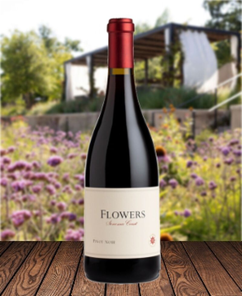 A bottle of Flowers Sonoma Coast Pinot Noir