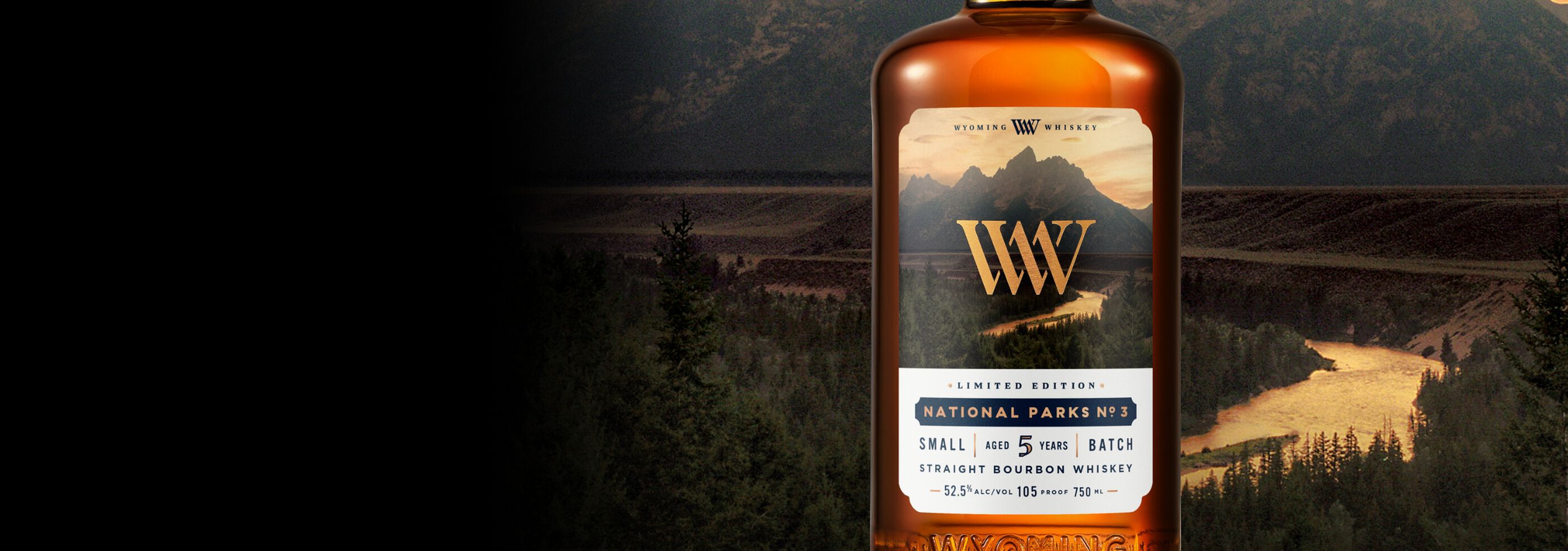 Bottle of Wyoming Whiskey National Parks No. 3
