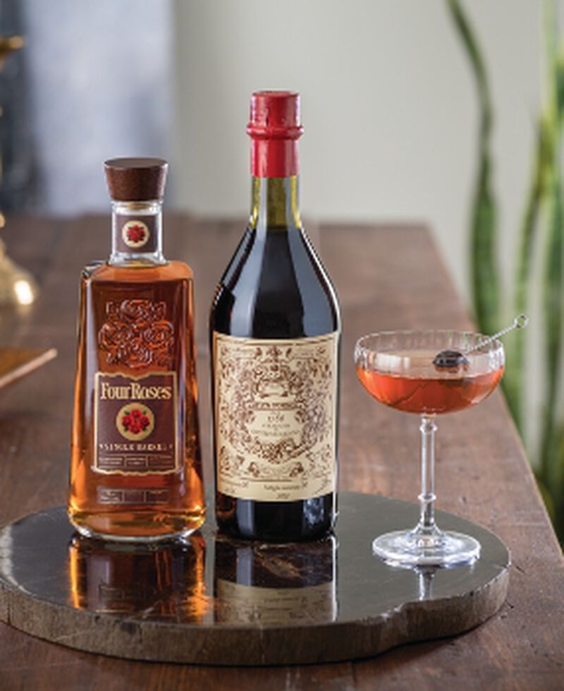 Four Roses Single Barrel with Antica Formula Sweet Vermouth Match Made in Manhattan Bundle