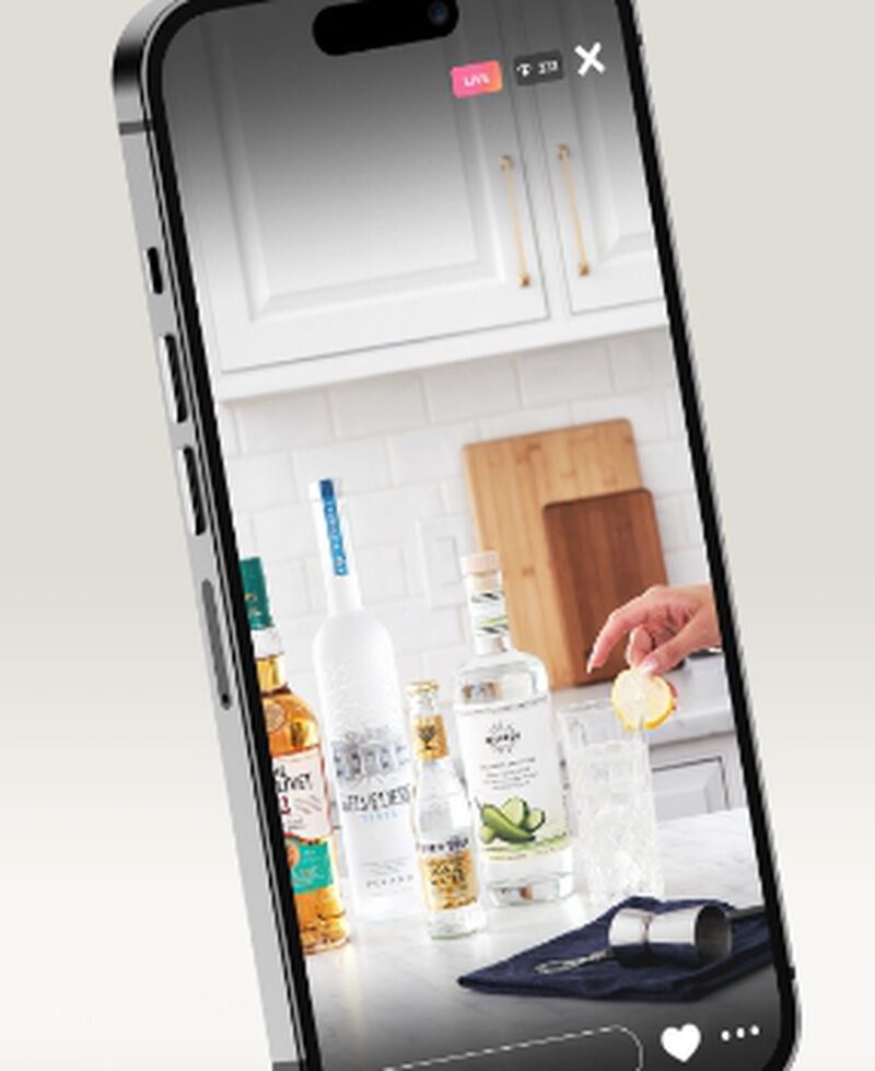 An iPhone ready for viewing a Live Virtual Tasting Experience