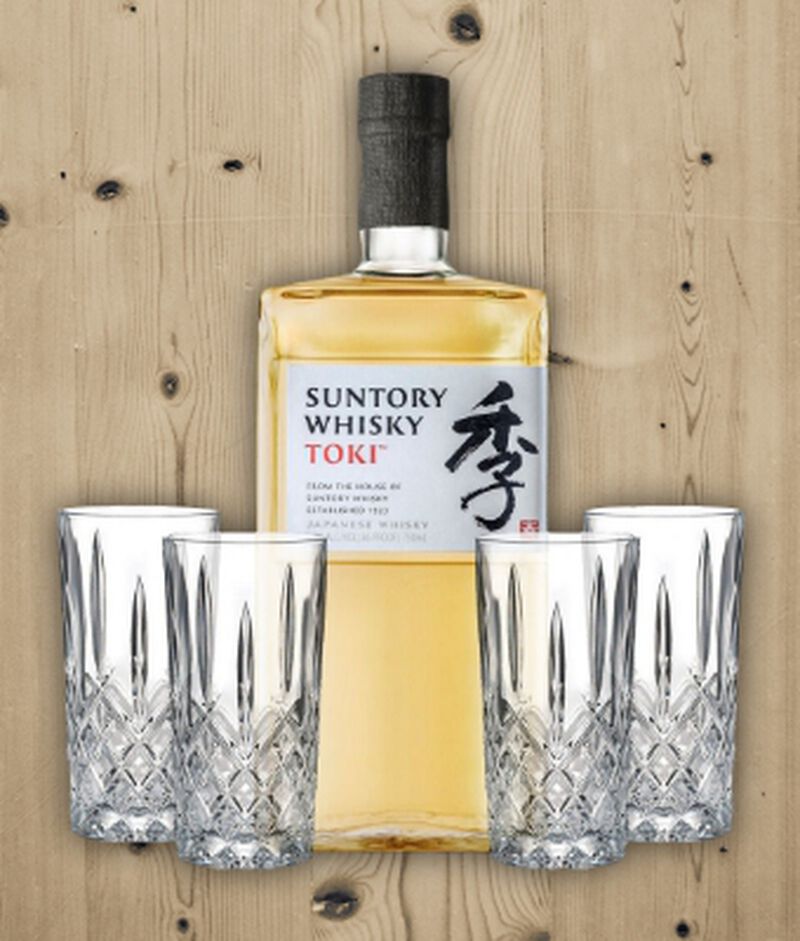 Suntory Whisky Toki Japanese Whisky with Waterford Markham Hiball Set