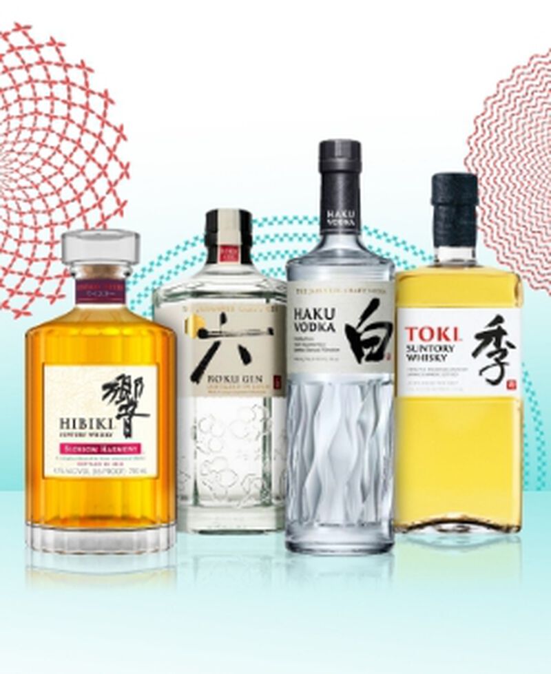 A variety of AAPI-owned spirits bottles