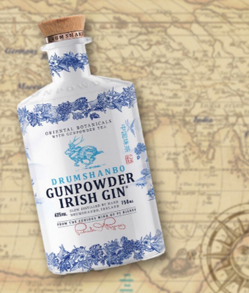 Bottle of Drumshanbo Gunpowder Irish Gin