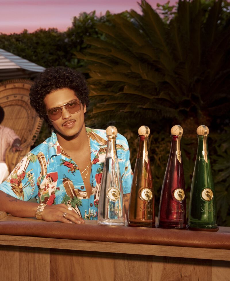 Bruno Mars with his Selvarey Rum