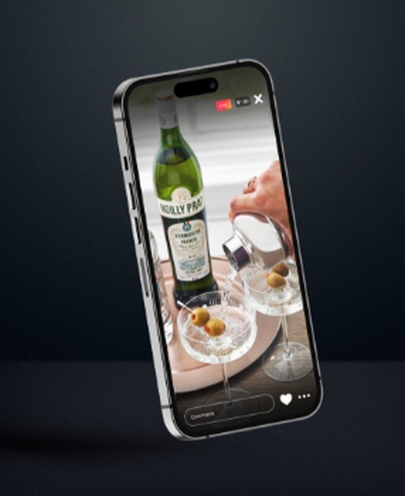 An iPhone viewing a Virtual Tasting Experience