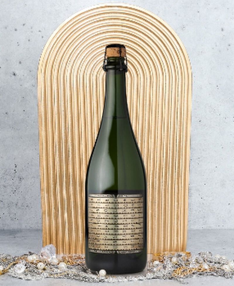 A bottle of Unshackled White Sparkling Wine by The Prisoner Wine Company