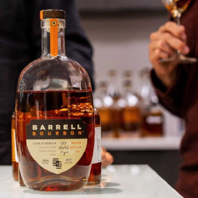 A bottle of Barrel Bourbon