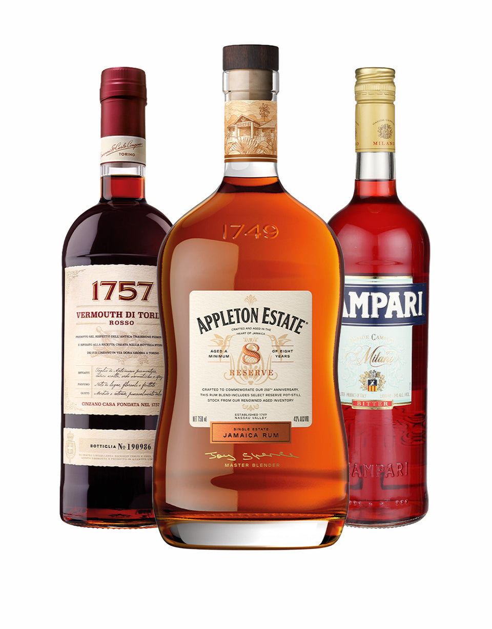 Appleton Estate 8 Year Old Reserve with 1757 Vermouth di Torino Rosso and  Campari
