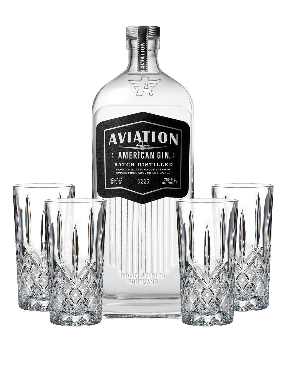 Aviation American Gin with Waterford Markham HiBall Set | ReserveBar