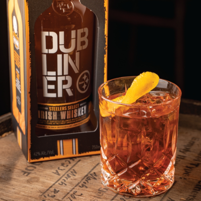 <h2>Dubliner Steelers Select Old Fashioned</h2><p>Are you a whiskey lover looking for a unique twist on a classic cocktail? Dubliner Steelers Select imbues the Old Fashioned with a distinctive Irish flavor for the perfect combination of taste and tradition.</p>